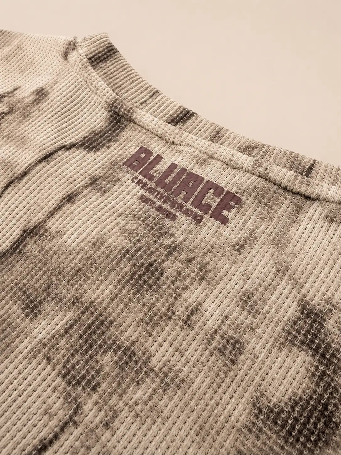 Ribbed Vintage Oversized T-shirt - Sand