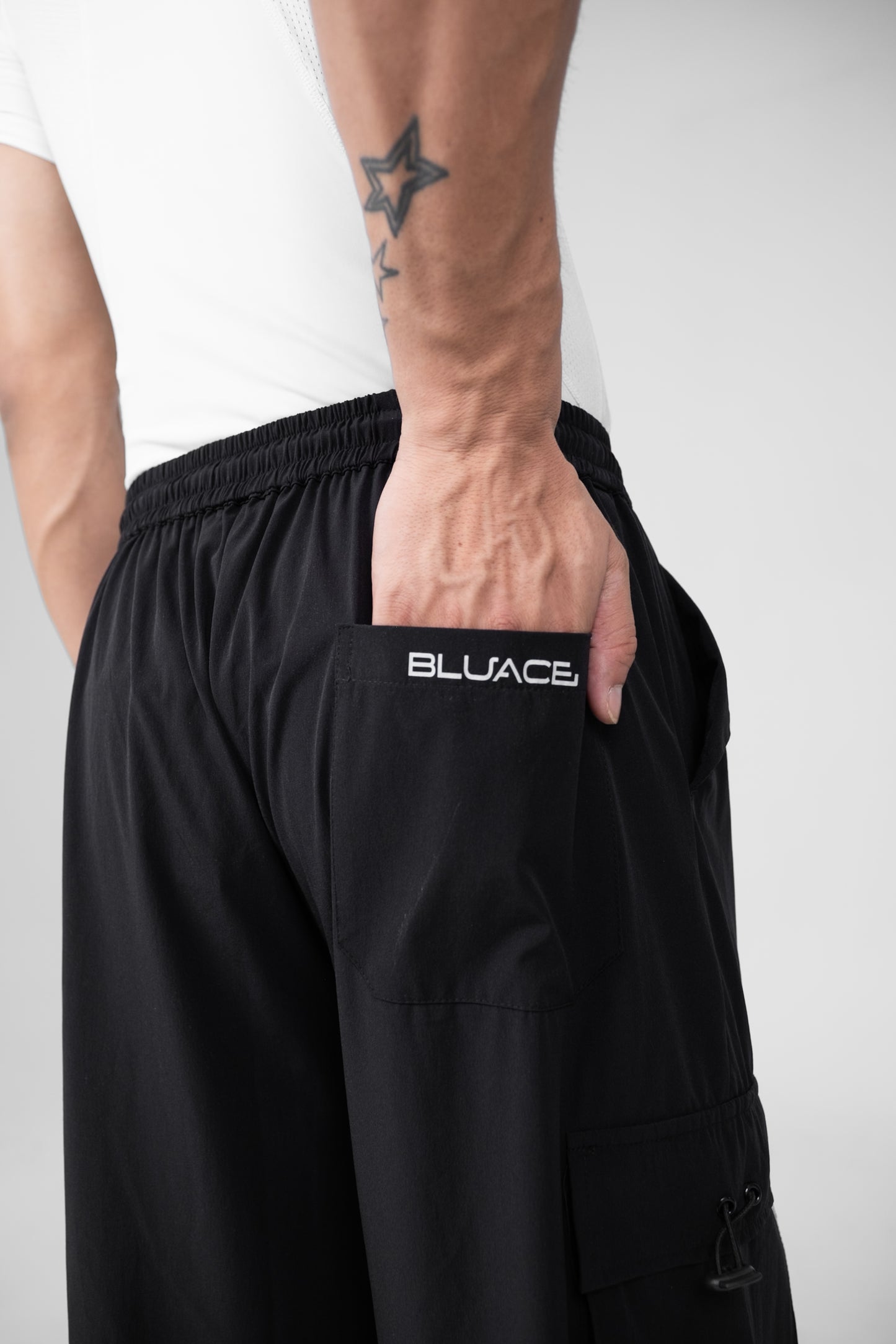 Black Hybrid Cargo Pants