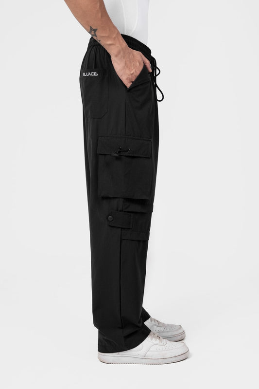 Black Hybrid Cargo Pants - Bluace.in