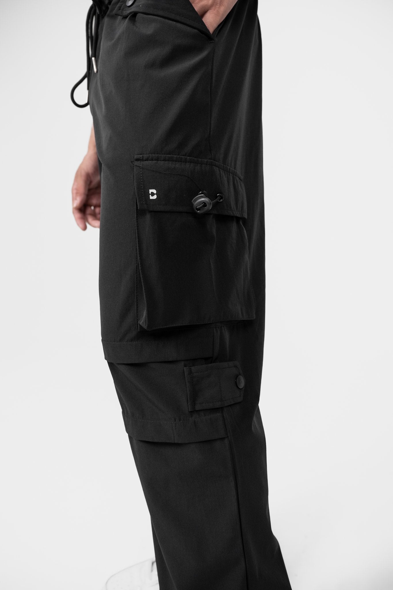 Black Hybrid Cargo Pants - Bluace.in