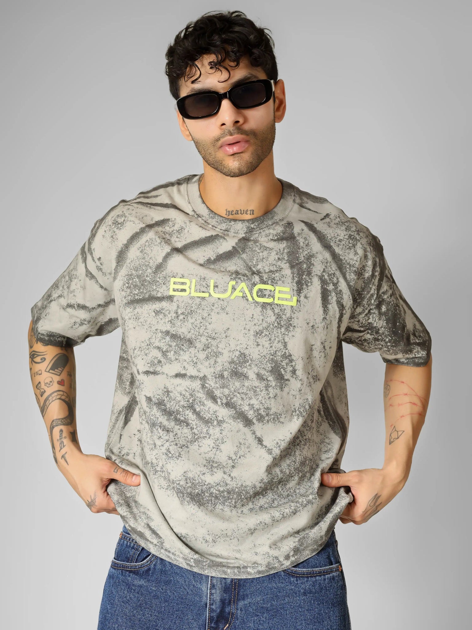 BURNT ASH Oversized T-Shirt - Bluace.in