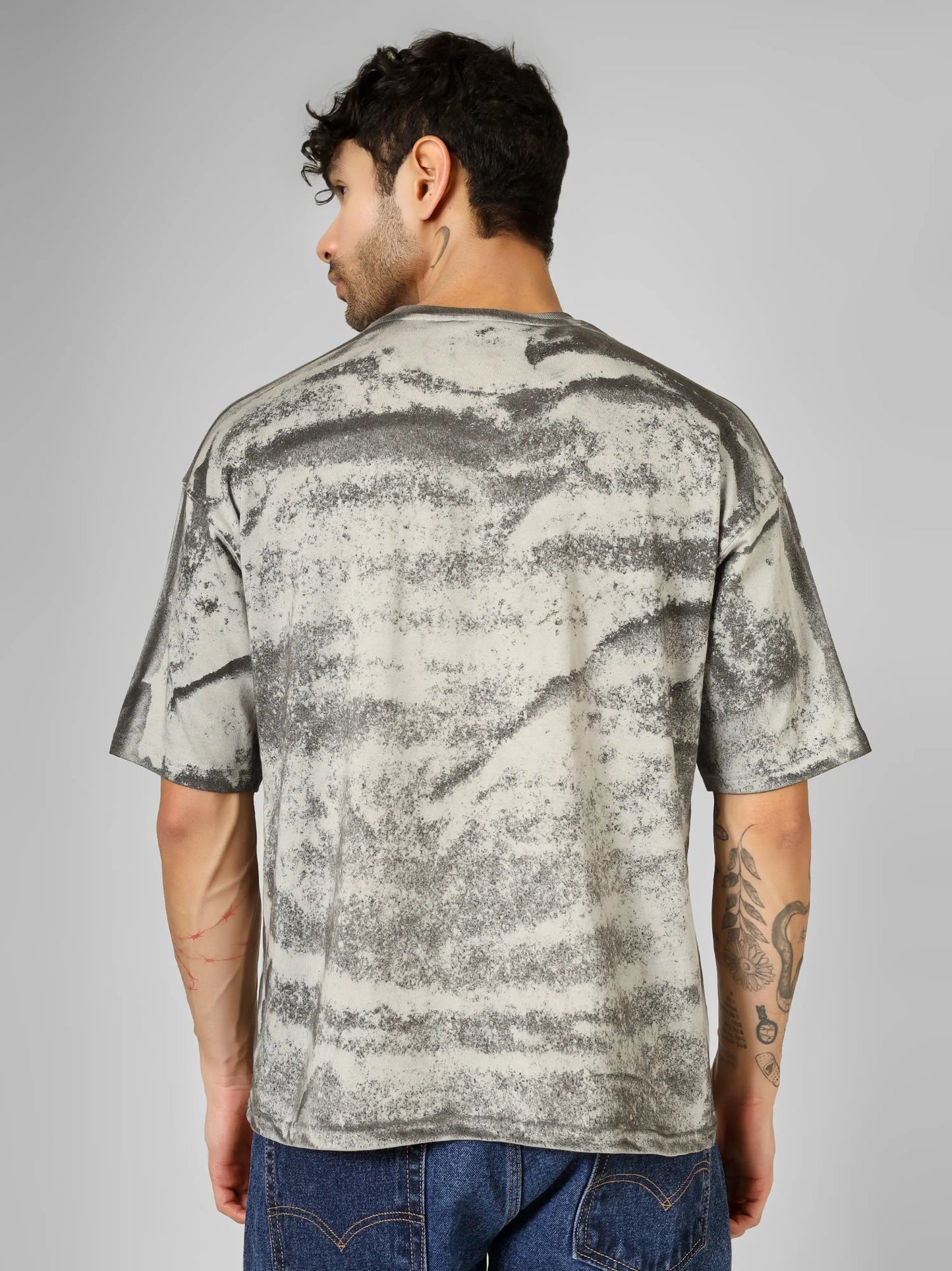 BURNT ASH Oversized T-Shirt - Bluace.in
