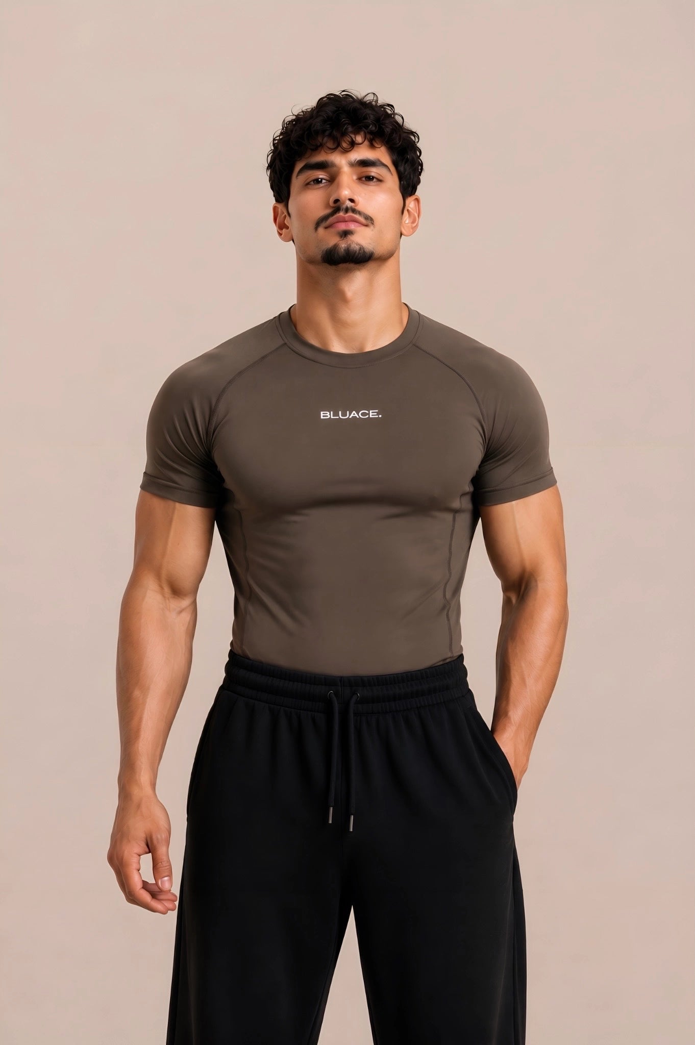 Hyperskin Compression Tee - Cocoa Brown