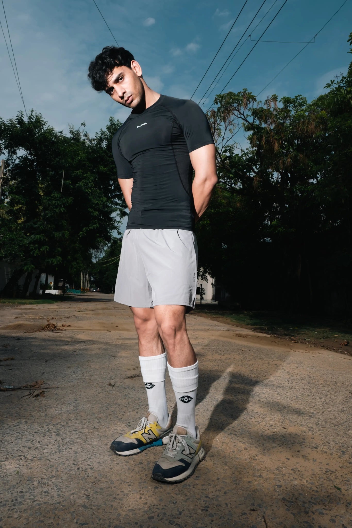 THE HYPERSKIN Compression Tee - Black - Bluace.in