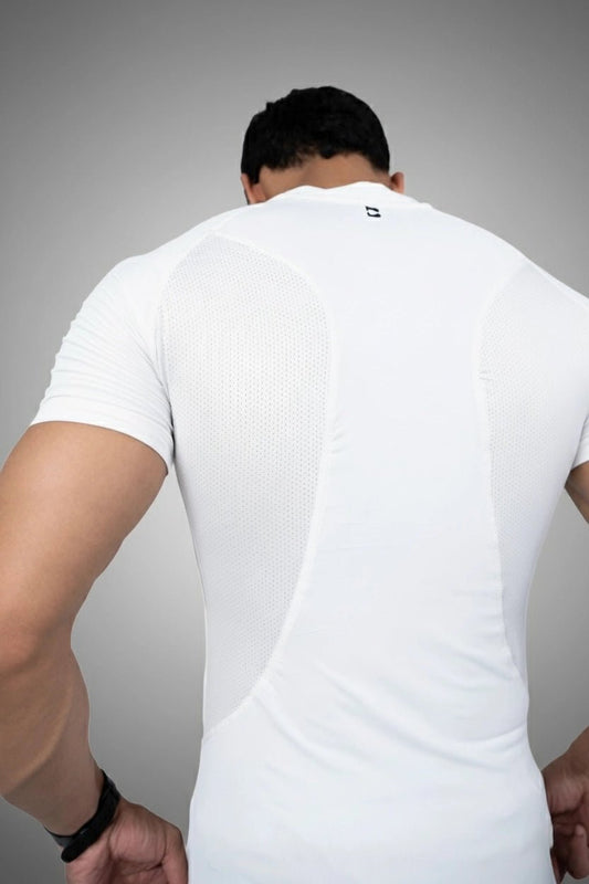 THE HYPERSKIN Compression Tee - White - Bluace.in