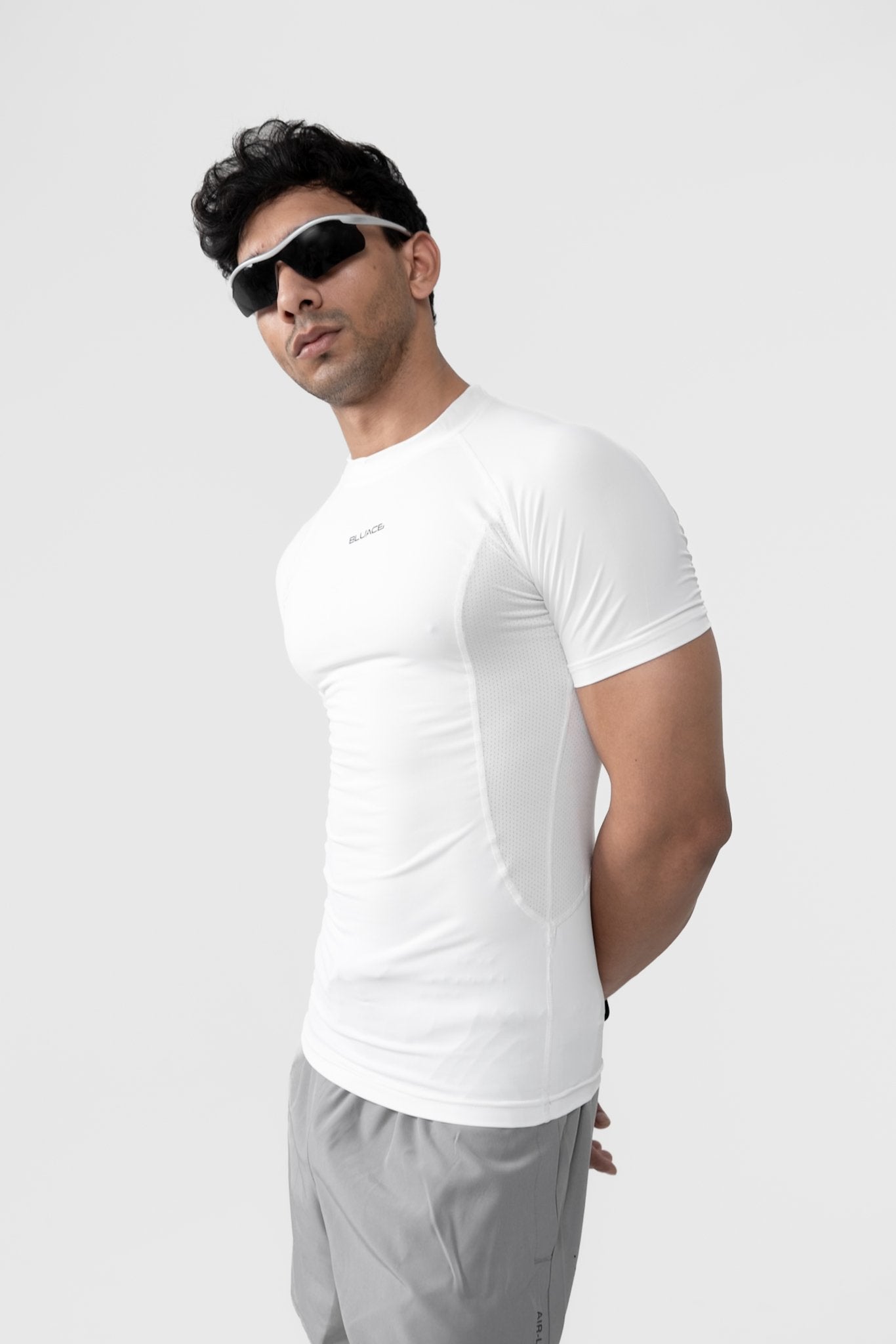 THE HYPERSKIN Compression Tee - White - Bluace.in