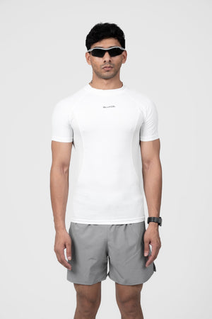 THE HYPERSKIN Compression Tee - White - Bluace.in